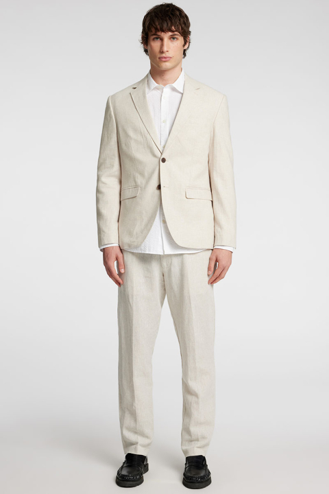 Selected Malik Sun Regular Linen Oatmeal