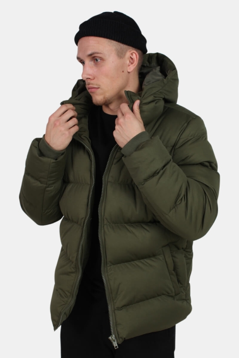Urban Classics Hooded Boxy Puffer Kurtki Olive