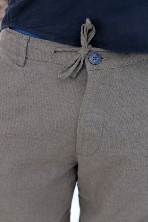 Selected Regular Brody Linen Shorts Forest Night