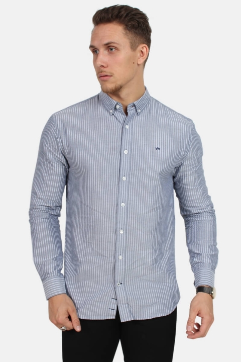 Kronstadt Johan Oxford Big Stripe Koszule Navy