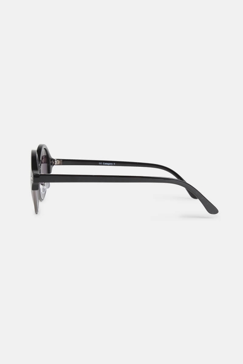 Fashion Rund okulary słoneczne Blank Sort/Gun
