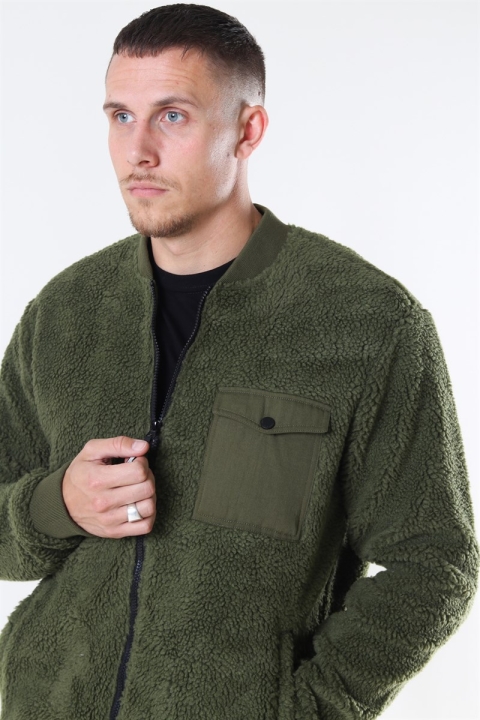 Solid Lon Bomber Kurtki Forest Night