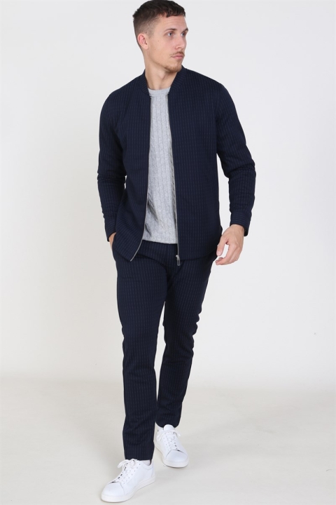 Clean Cut Milano Pinstripe Kurtki Navy