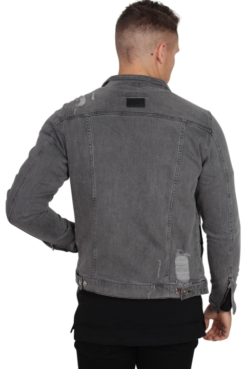 Just Junkies Barry Zip Denim Kurtki Frost Grey