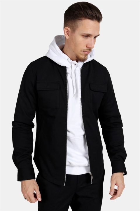 Clean Cut Pocket Jersey Kurtki Black