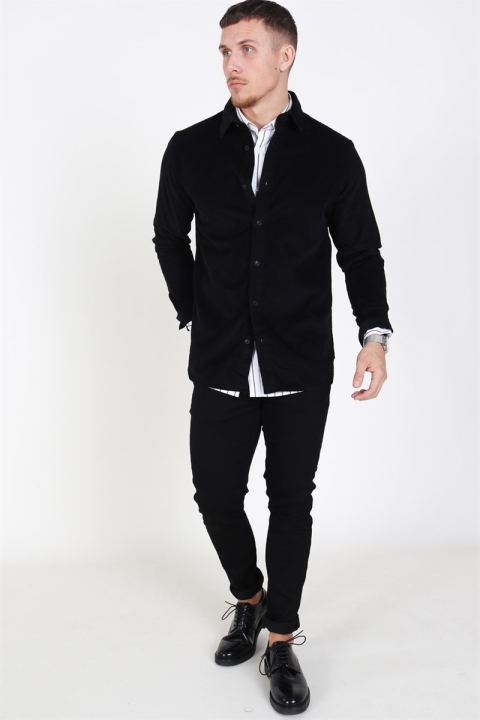 Selected Craig Cord Koszule Black