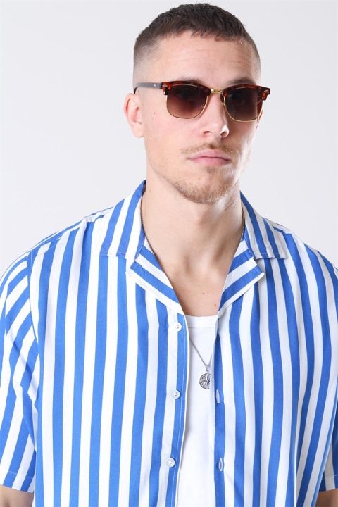 Fashion Clubmaster 1397 okulary słoneczne Brown Havana/Shiny Gold