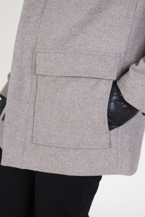 Jack & Jones Roland Wool Parka Kurtki Greige