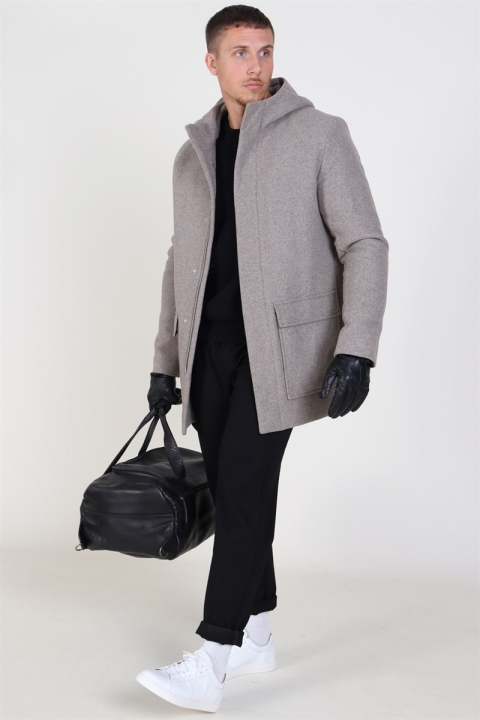 Jack & Jones Roland Wool Parka Kurtki Greige