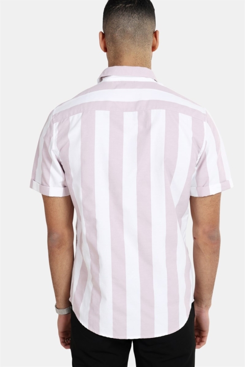 Only & Sons Travis SS Striped Thin Oxford Koszule Violet Ice