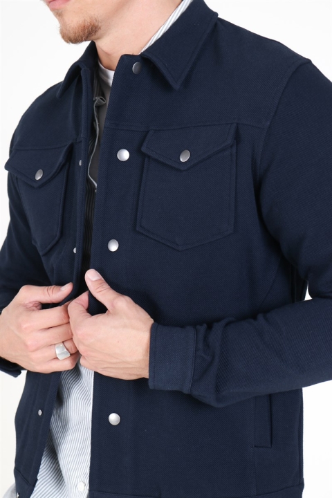 Jack & Jones Eddie Sweat Trucker Kurtki Black Iris