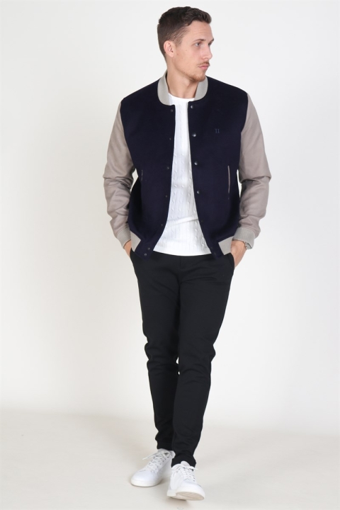 Les Deux Varsity Bomber Kurtki Navy
