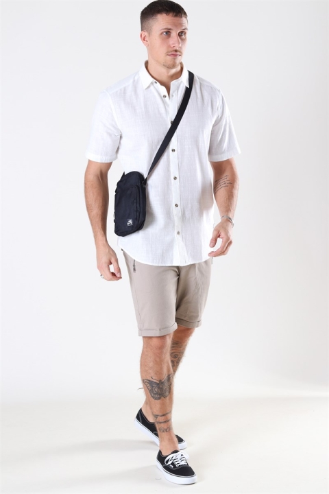 Only & Sons Slub SS Linen Look Koszule White