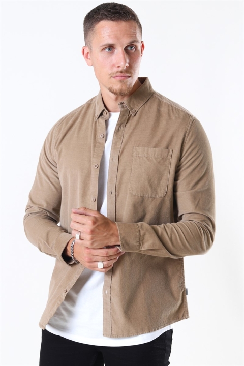 Solid Juan LS Corduroy Koszule Sand