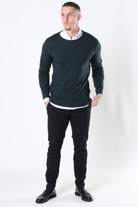 Clean Cut Copenhagen Merino Wool Crew Dzianina Bottle Green
