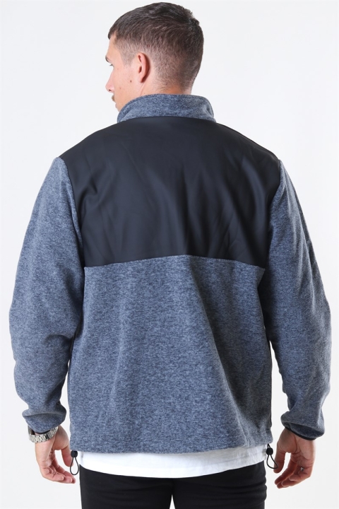 Rains Fleece Zip Puller Kurtki Grey Melange