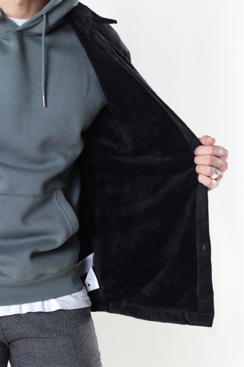 Urban Classics Corduroy Skjorte Kurtki Black