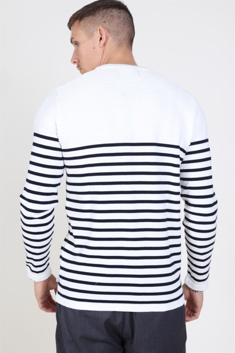 Kronstadt Link Stripe Dzianina Off White/navy