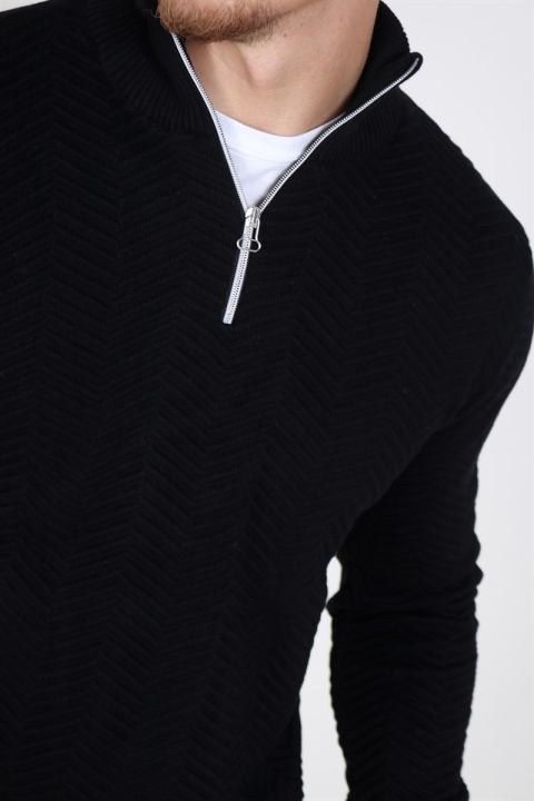 Kronstadt Carlo Half Zip Dzianina Black