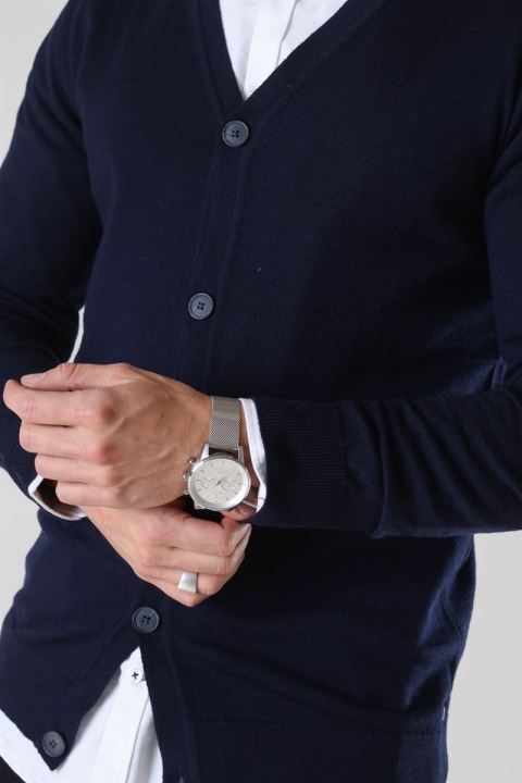 Kronstadt Johannes Merino Dzianina Cardigan Navy