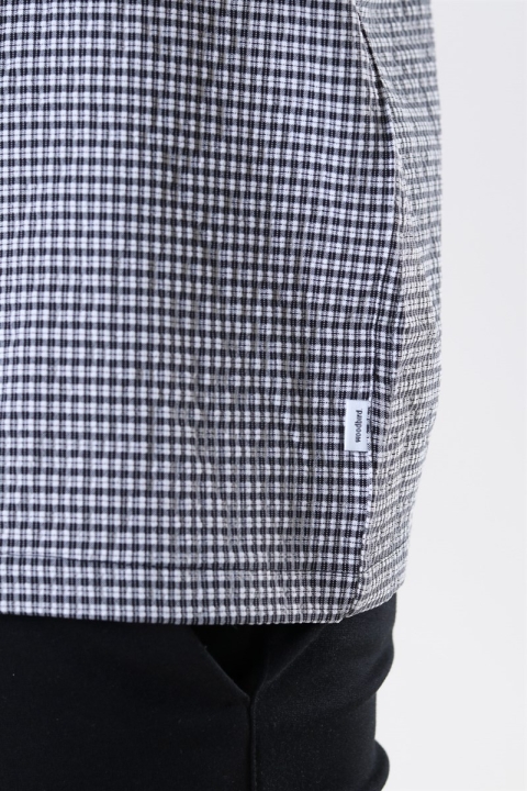 Woodbird Chan Check Koszule Black-White