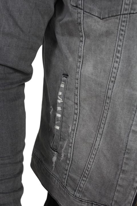Just Junkies Barry Zip Denim Kurtki Frost Grey