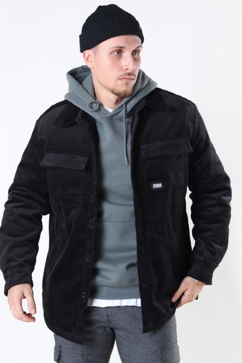 Urban Classics Corduroy Skjorte Kurtki Black