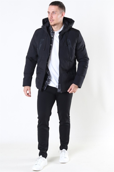 Solid Manto Kurtki Black