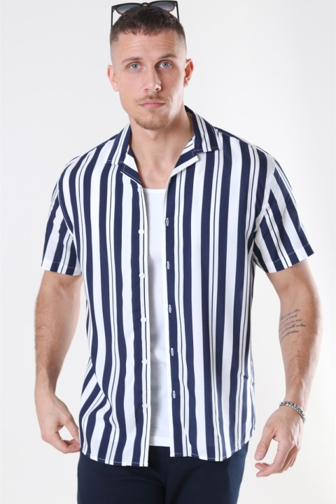 Clean Cut Bowling 6 SS Koszule White/Navy