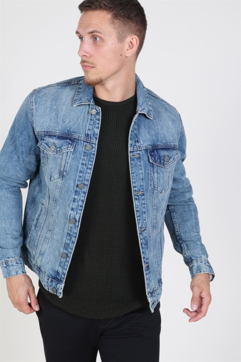 Only & Sons Coin Trucker Kurtki Blue Denim