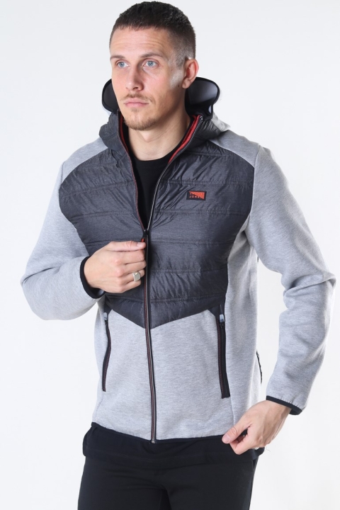 Jack & Jones Toby Hybrid Kurtki Light Grey Melange