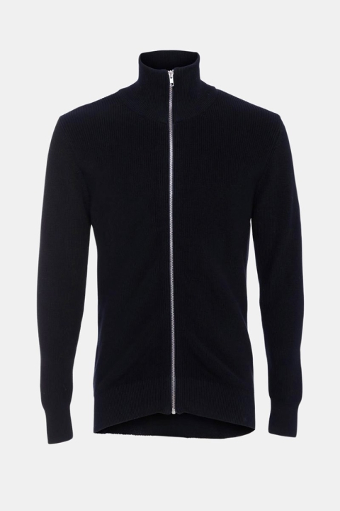 Clean Cut Osin Zip Cardigan Dzianina Navy