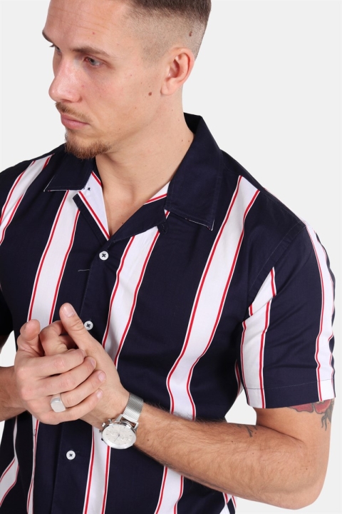 Kronstadt Cuba S/S Gr.89 Koszule Navy/White/Red