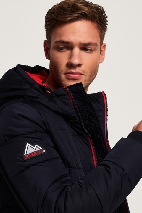 Superdry Sports Puffer Kurtki Navy/Bright Red