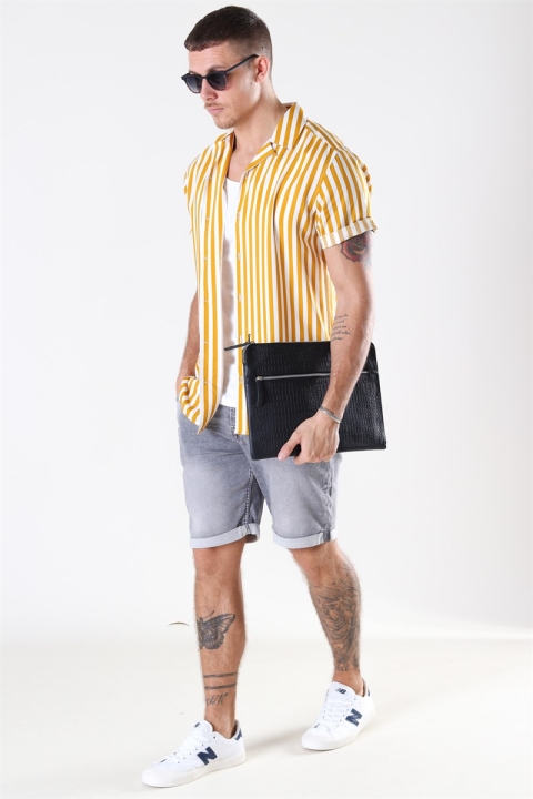 Only & Sons Wayne Striped Viscose Koszule Golden Spice