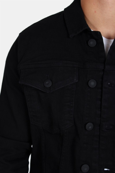 Only & Sons Chris Camp Slim Denim Kurtki Black