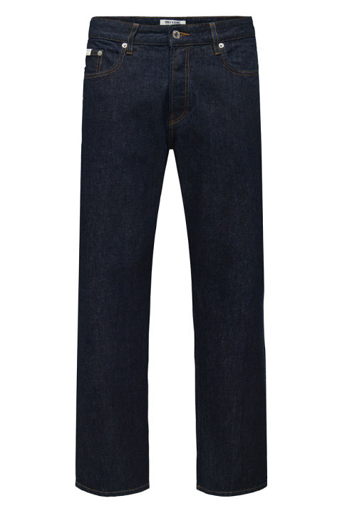 ONLY & SONS Edge Straight Fit Jeans Dark Blue Denim