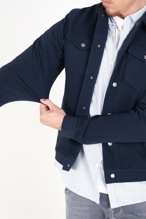 Jack & Jones Eddie Sweat Trucker Kurtki Black Iris
