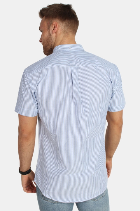 Kronstadt Johan Oxford Stripe S/S Koszule Navy