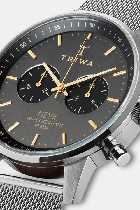 Triwa Smoky Nevil Zegarki Steel Mesh