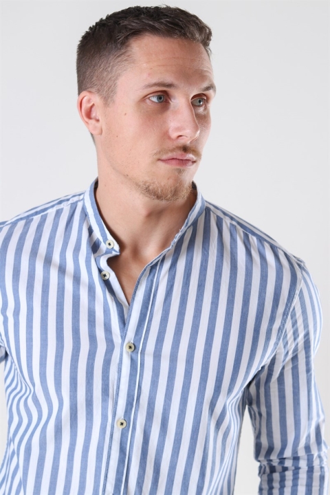 Only & Sons Matthew LS Stripe Manderine Koszule Dark Blue
