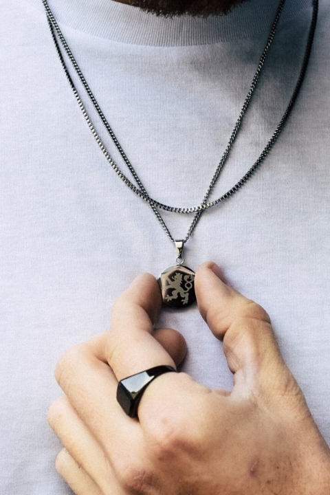 Northern Legacy Lionheart Pendant Naszyjniki Silver