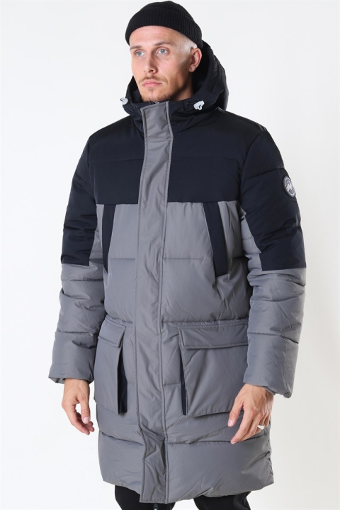 Urban Classics Puffer Parka Kurtki Asphalt/Black