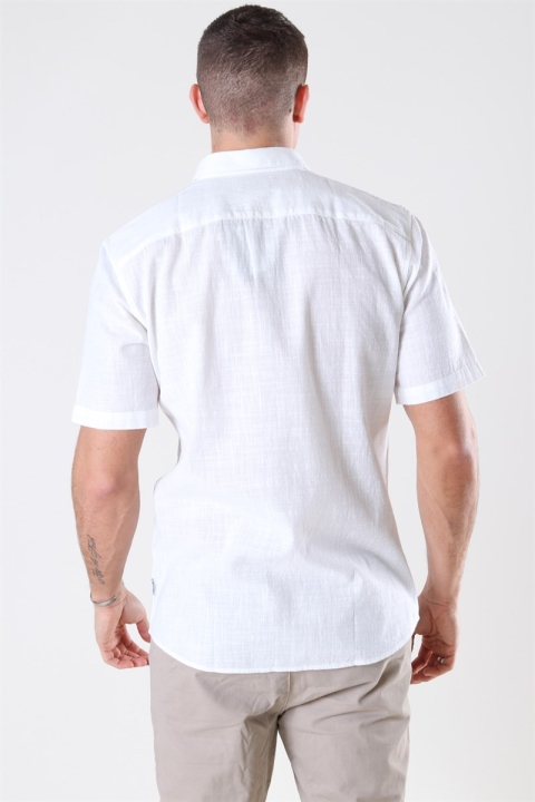 Only & Sons Slub SS Linen Look Koszule White