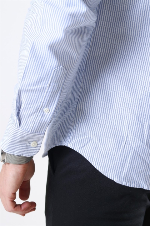 Selected Collect Koszule White/Light Blue Stripe