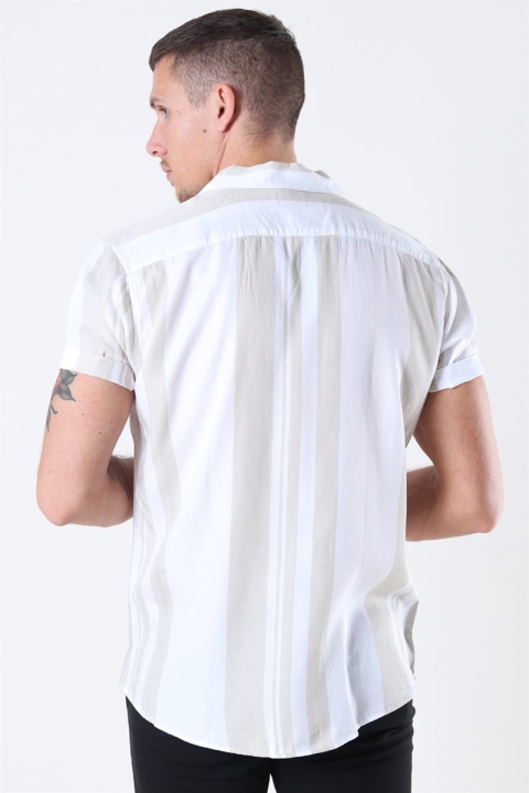 Selected Reg Kevin Koszule SS Stripes B Peyote Stripes