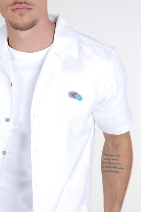 Only & Sons Travis SS Reverse Thin Oxford Koszule White