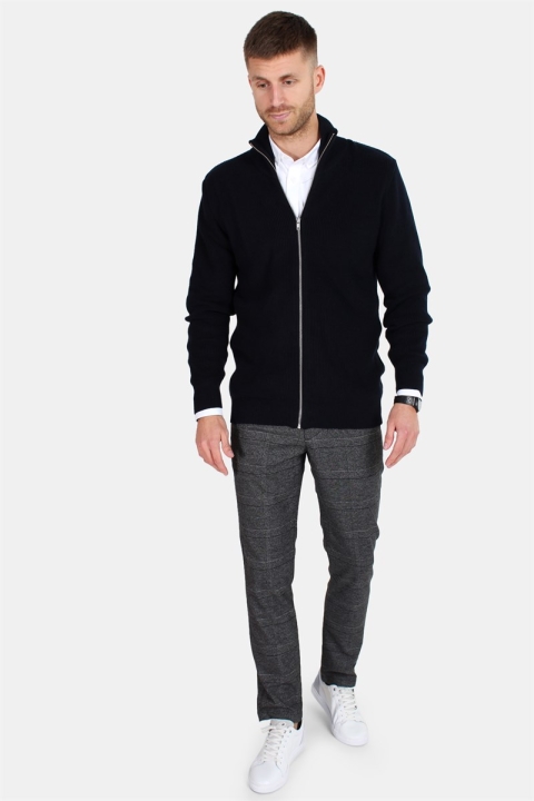 Clean Cut Osin Zip Cardigan Dzianina Navy