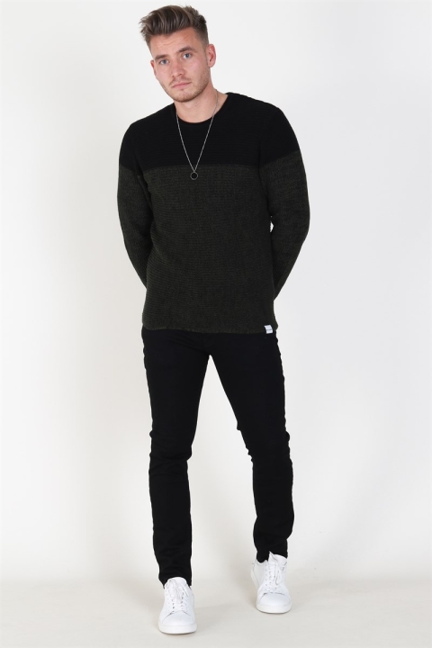 Only & Sons Sato 5 Colorblock Crew Neck Dzianina Rosin
