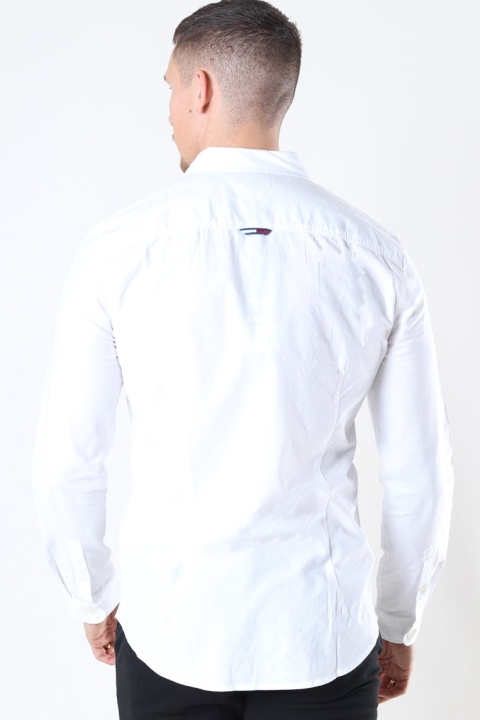 Tommy Jeans Slim Stretch Oxford Koszule White